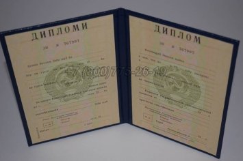 Диплом о Высшем Образовании Таджикской ССР в Ростове-на-Дону